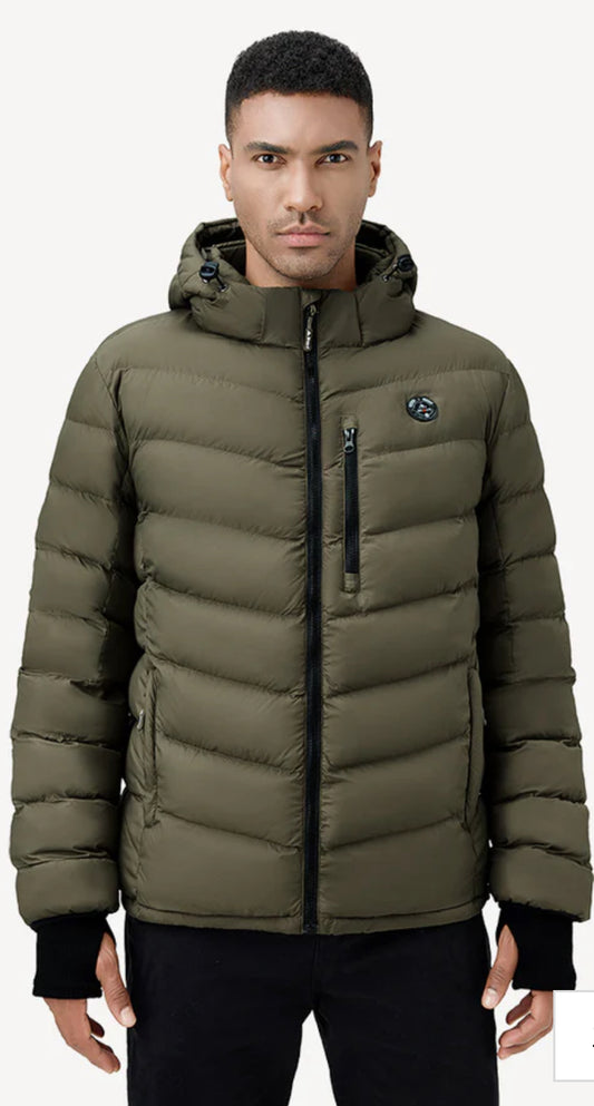 Men's Thermal Puffer Jacket With Hand-Heating & Battery